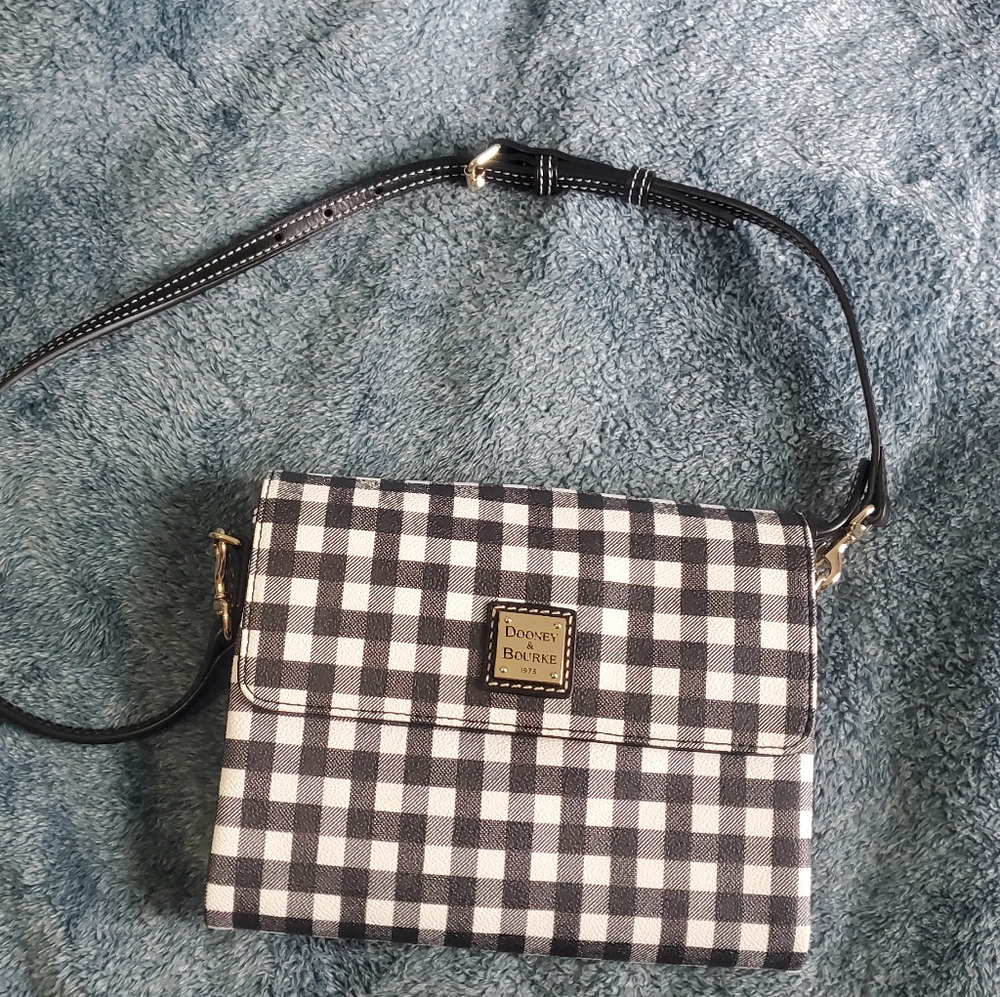 Dooney & Bourke Black and White Checkered Women's Bag